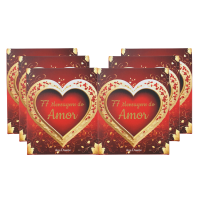 Kit com 6 Box 77 Mensagens de Amor para Inspirar Seu Dia