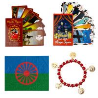 KIT Baralhos Cigano Plastificado + Bandeira + Pulseira