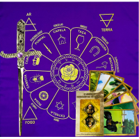 KIT O Legítimo Baralho da Vó Cigana + Toalha + Athame