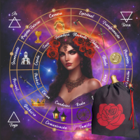 KIT Toalha Cigana Tecido Jogo Baralho Tarot 70x70cm + Estojo